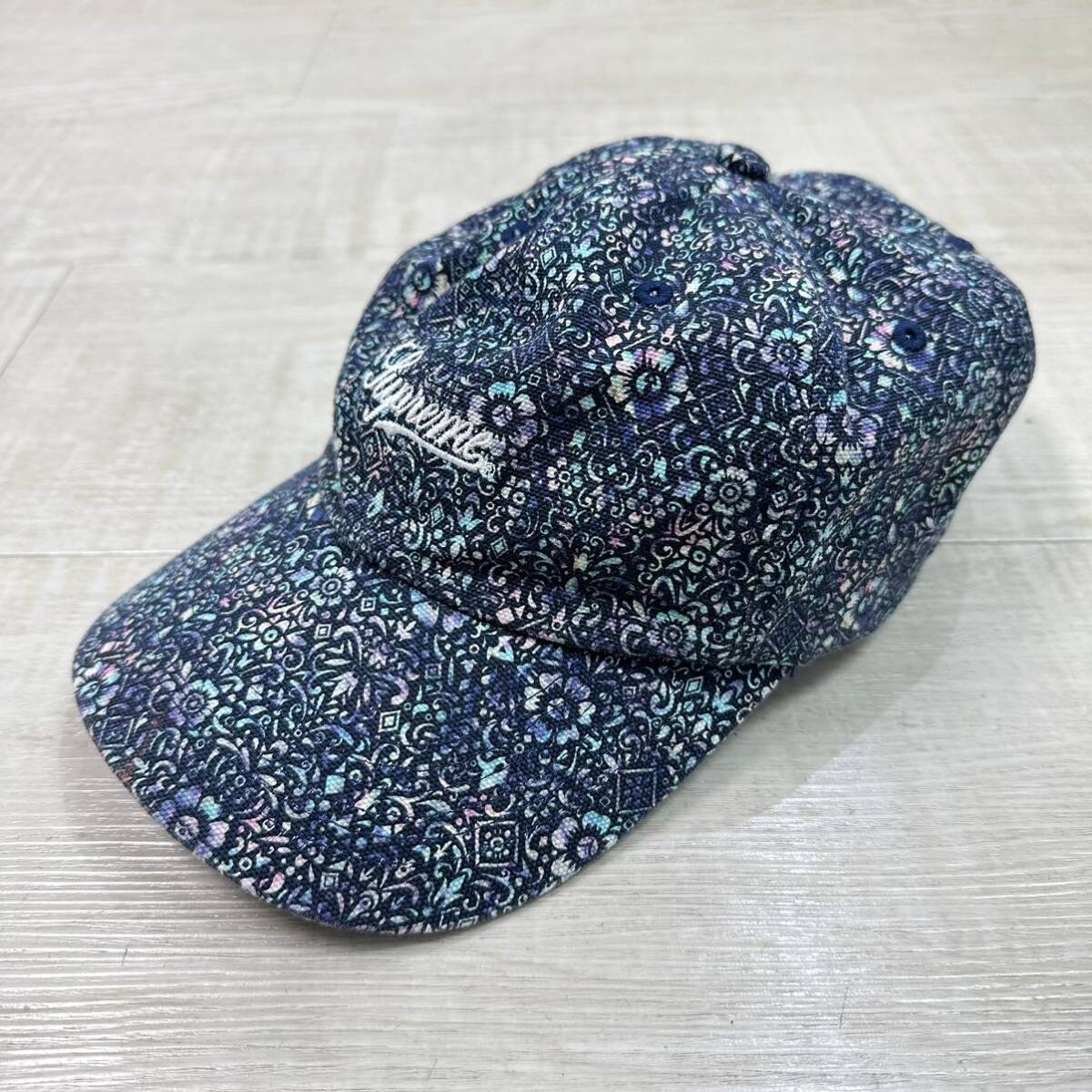 21aw 2021 Supreme Liberty Floral 6-Panel Cap シュプリーム リバティー フローラル 総柄 6パネル ロゴ 刺繍 キャップ サイズ FREE_画像2