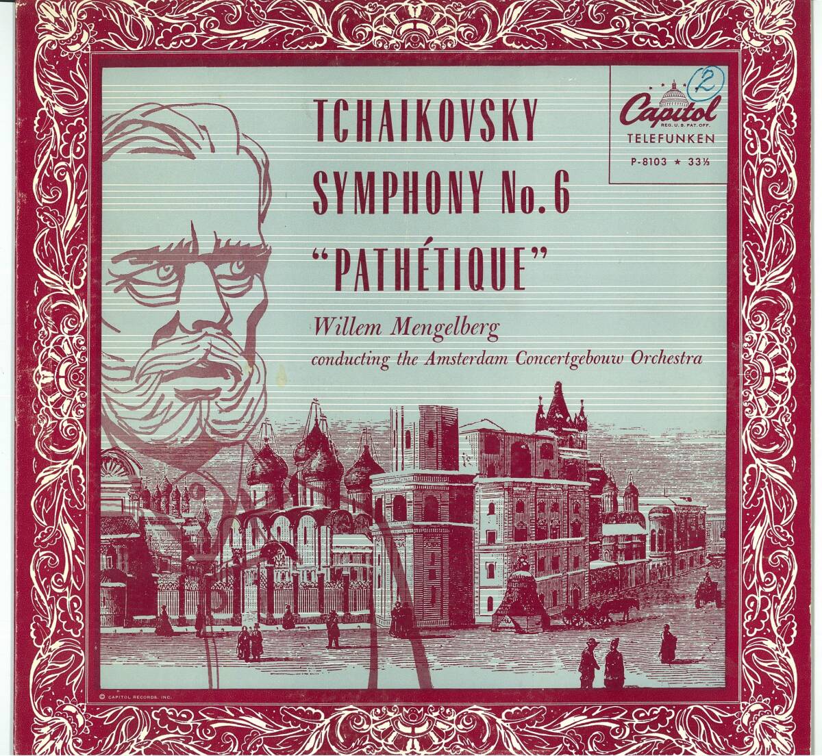 極希少 メンゲルベルク＆コンセルトヘボウ チャイコフスキー：交響曲第6番《悲愴》(1941年) 高音質！米Capitol/Telefunken盤の画像2