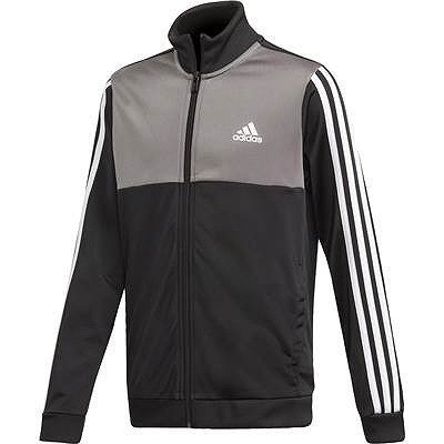 ★adidas★新品130cm 黒×グレー×白のトレーニングウエア/ジャージ上下送料510円_画像2