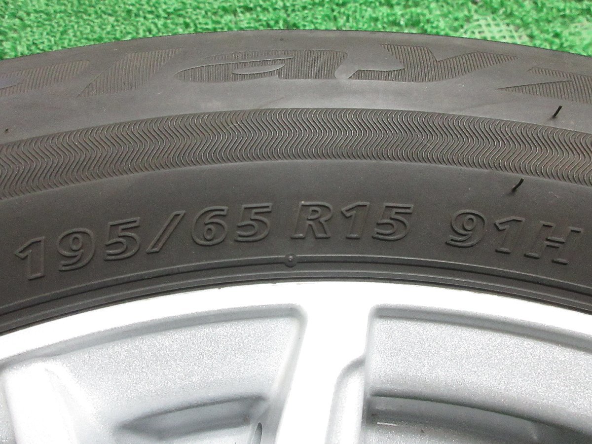 ZC456【送料無料 在庫処分!!】195/65R15 ブリヂストン 夏タイヤ Playz PX-RVⅡ ホイールセット 4本 美品 ♪ 激安 セレナ クラウン シビック_画像6