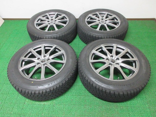 ZK445【送料無料 在庫処分】235/60R18 超溝高 8.5分山 ブリヂストン スタッドレス ★最新★ DM V3 ♪ アルミ ホイールセット 4本 激安 CX-7