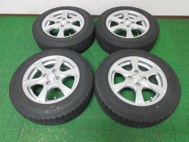 ZK796【送料無料 在庫処分】165/70R14 超溝高 スタッドレス ICENAVI 7 ♪ ホイールセット 4本 激安 マーチ ヴィッツ アクア パッソ ソリオ_画像1