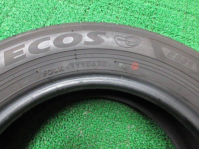 ZD102【送料無料】185/65R15 超溝高 9分山 ヨコハマ 夏タイヤ ECOS ES31 20年製 1本 激安 フリード ウイングロード ノート デミオ ティーダ_画像7