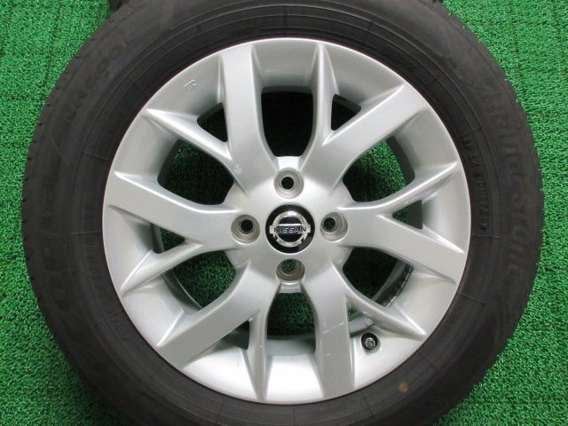 ZL872【送料無料】185/65R15 超溝高 8.5~9分山 ブリヂストン 夏タイヤ ECOPIA NH200C 23年製 アルミ ホイールセット 4本 日産 ノート 純正の画像6