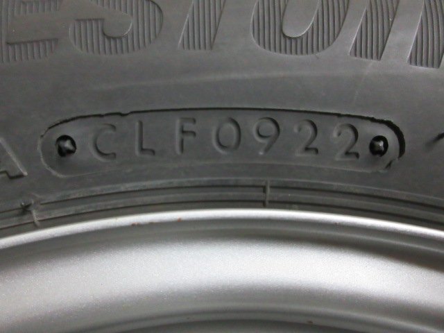 ZM083【送料無料】145/80R12 80/78 6PR 超溝高 8~8.5分山 ブリヂストン 夏タイヤ K370 22年製 ホイールセット 4本 激安 軽トラック 軽バン_画像6