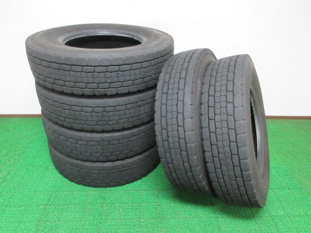 Y668【送料無料】225/80R17.5 123/122 超溝高 8.5分山 オールシーズン DECTES SP680 2023年製 6本 激安 中型 4トン トラック キャンター 等_画像1