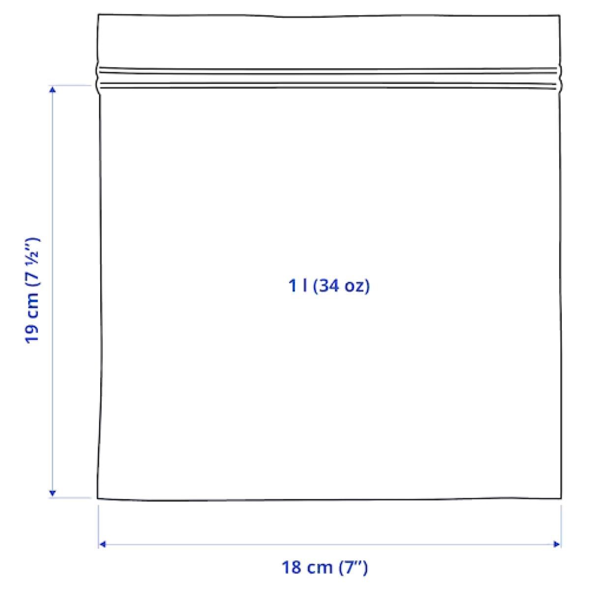 【最安値保証】1L 1箱25枚 サメ IKEA イケア ジップロック #1