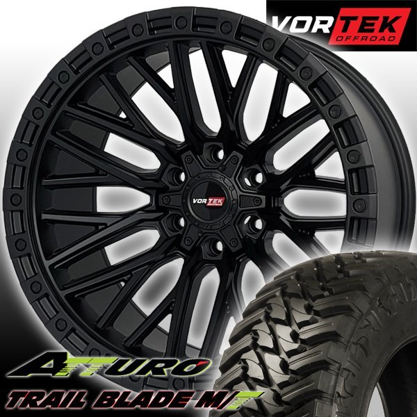 新品 VORTEK VRT608 20x12J ハイラックス サーフ プラド 20インチマッドタイヤホイールセット ATTURO TRAIL BLADE MT 33x12.50R20
