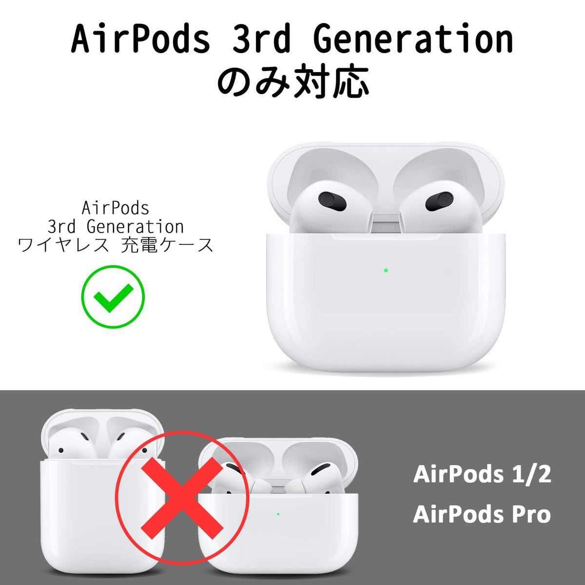 Apple AirPods 第3世代 収納ケース AirPods3 保護カバー コンパチブル メッキ TPU耐衝撃 軽量 ネイビー