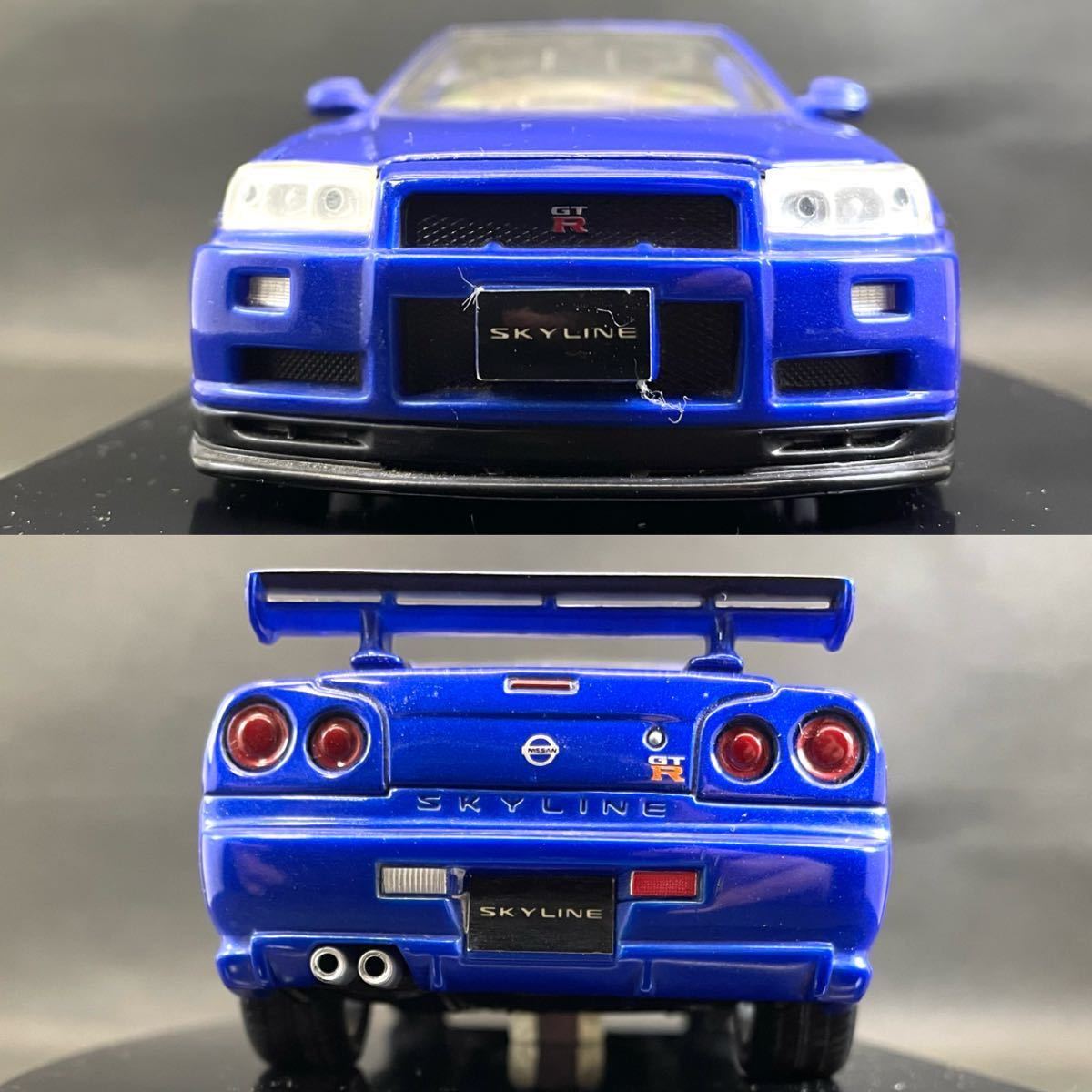 ■日産スカイライン GT-R■R34■マイスト■1/24■ベイサイドブルー■ミニカー■ケース付き■RB26DETT■MAISTO■名車■コレクション放出品■_画像7