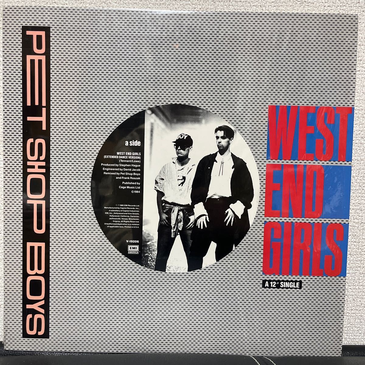 US盤 シュリンク付 美品 pet shop boys ペットショップボーイズ / west end girls cr729wr2403_画像1