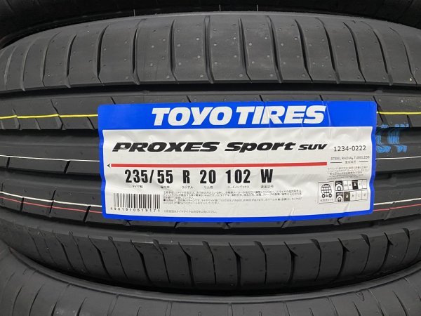 ◎即日発送/2023年製【235/55R20 102W】TOYO プロクセススポーツ SUV サマータイヤ4本価格 4本送料込み68800円 個人宅OK！_画像2