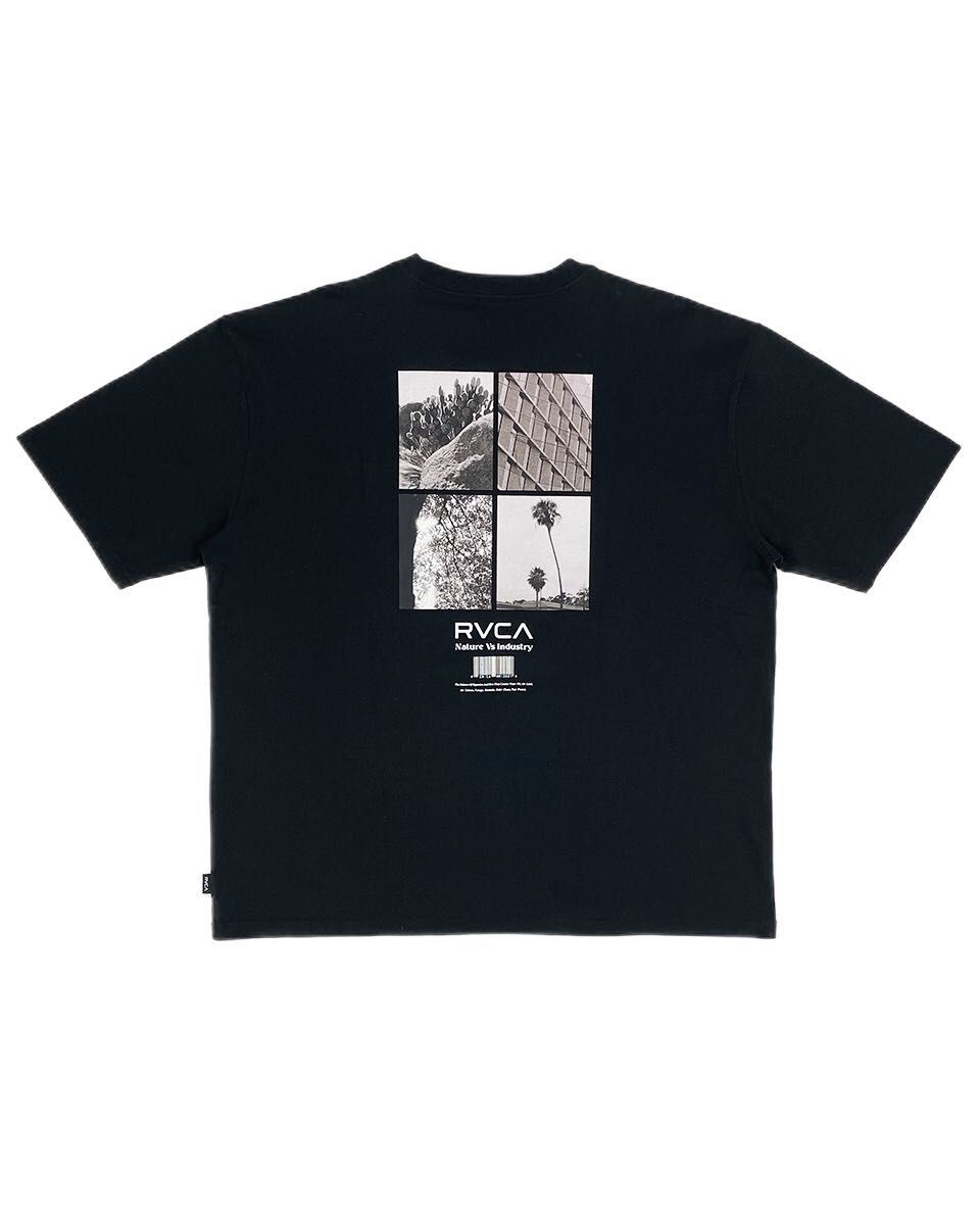RVCA AZULコラボ商品 レディース メンズ 半袖 Tシャツ トップス バックプリント ロゴ刺繍 