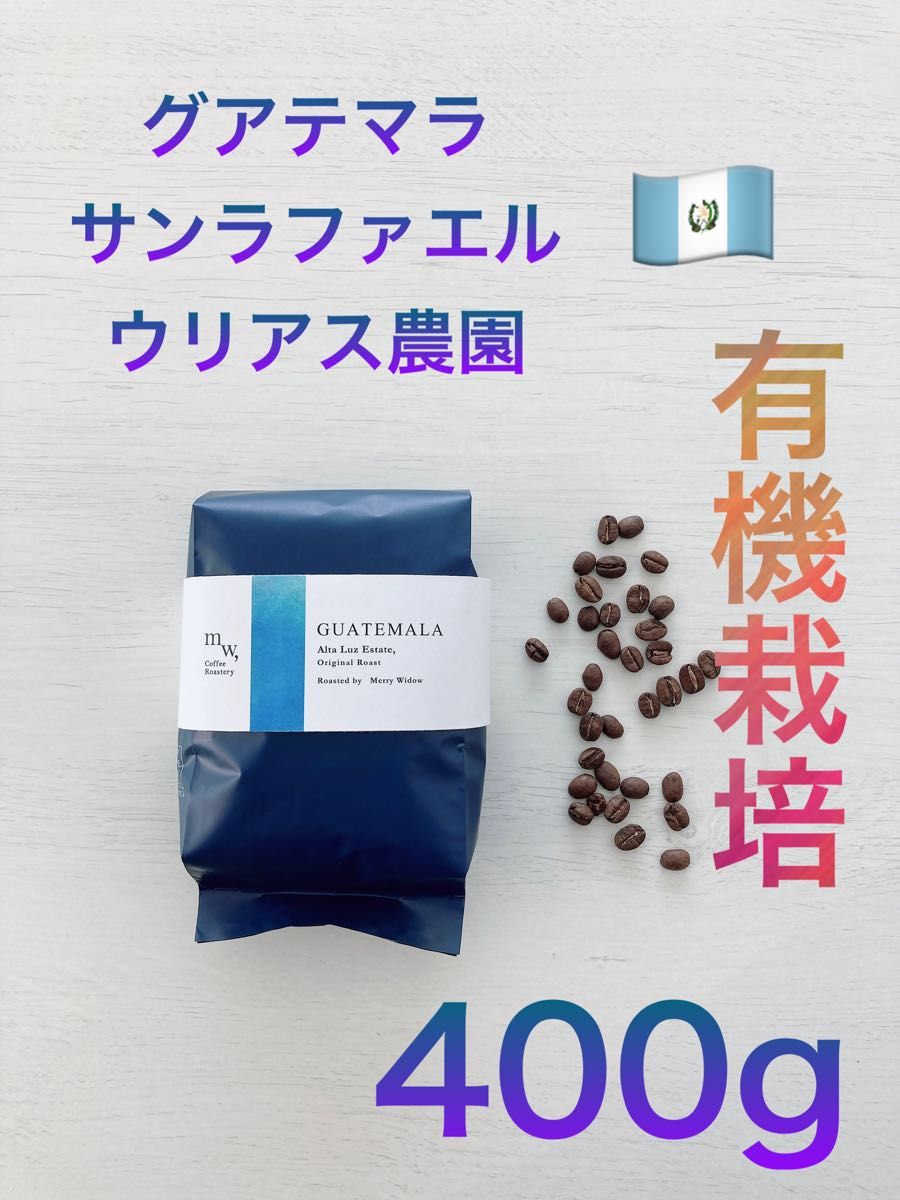 有機栽培(オーガニック)グアテマラ400g自家焙煎コーヒー豆