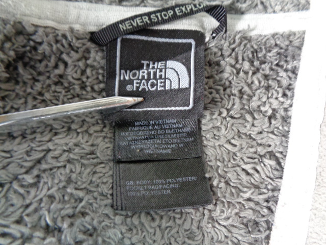 n63◆THE NORTH FACE フリースフーディージャケット◆ザ・ノースフェイス レディース S ボアライナー ジップアップ グレー 2013s 6C_画像5