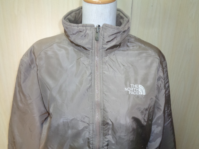 n78◆THE NORTH FACE パディッド ジャケット◆ザ・ノースフェイス レディース サイズL カーキー色 ジップインジップシステム 6C_画像2