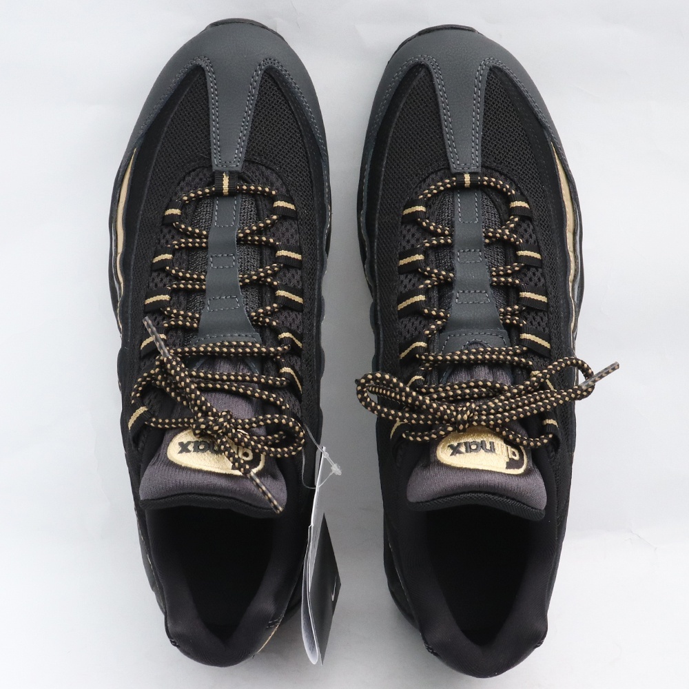  не использовался 29.5cm NIKE Air Max 95 Black/Metallic Gold 538416-007 Nike air max 95 черный / металлик Gold спортивные туфли 