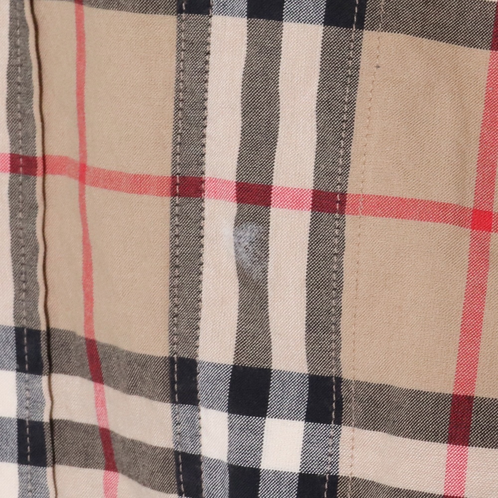 BURBERRY ヴィンテージコットンチェック長袖シャツ XLサイズ ブラウン 8017302 バーバリー Rib Knit Detail Vintage Check Cotton Shirt_画像9