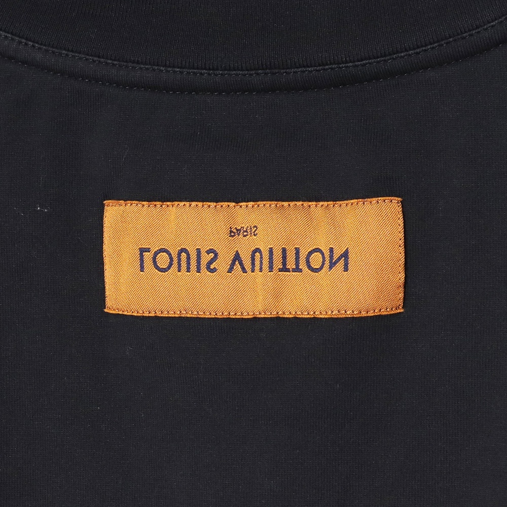 LOUIS VUITTON LVデボスエンボスクルーネックTシャツ Mサイズ ブラック RM212 NPG HLY64W ルイヴィトン インサイドアウト 半袖カットソー_画像5