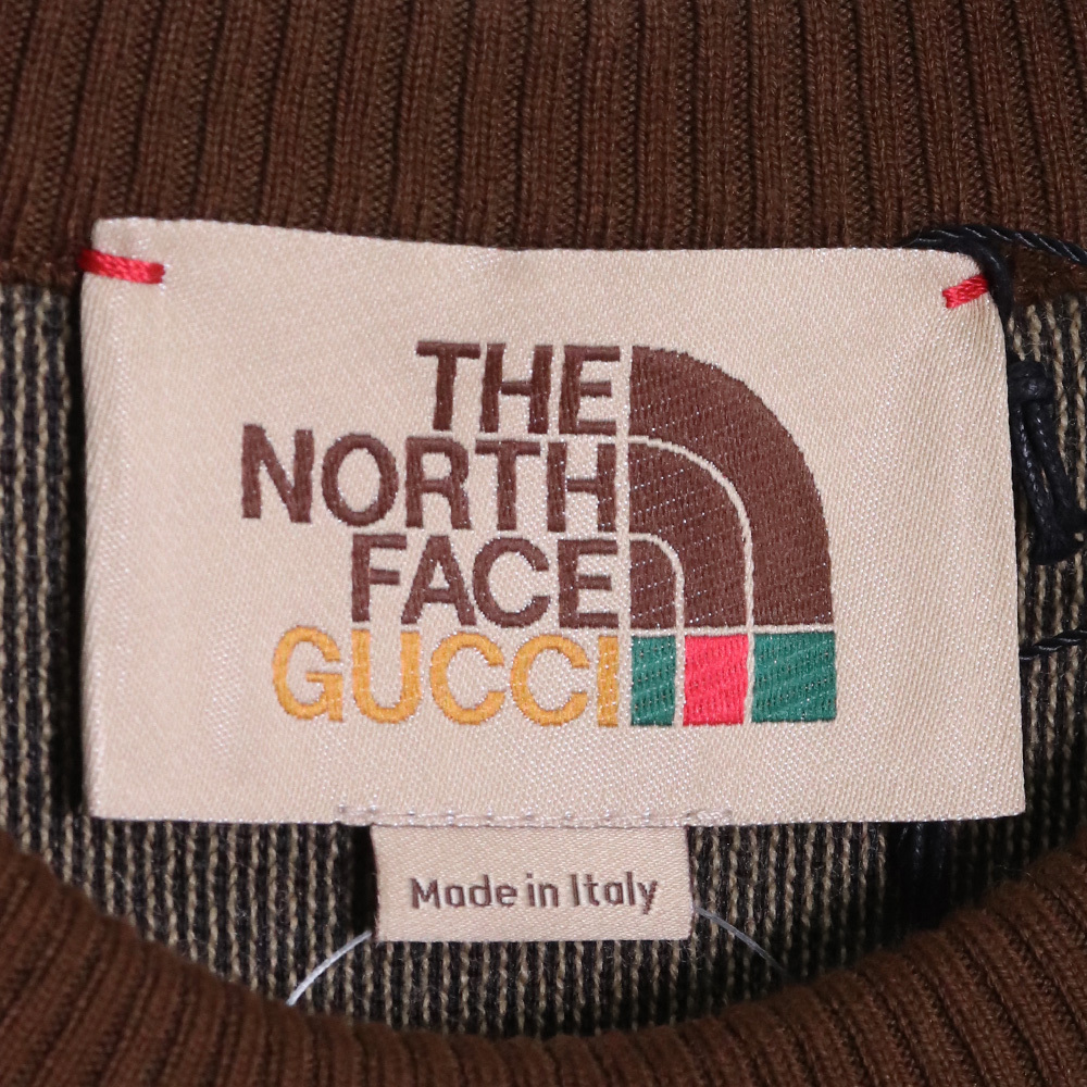 未使用 GUCCI × THE NORTH FACE faux fur sweatshirt Sサイズ ブラウン 644662 XJC30 グッチ ザノースフェイス スウェットトレーナー_画像4