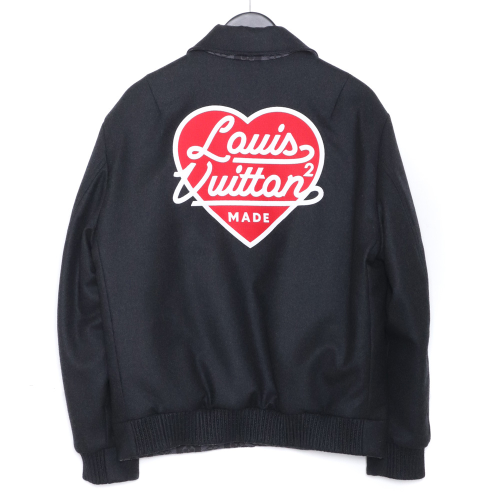 LOUIS VUITTON × NIGO リバーシブルパテッドジャケット サイズ46 ブラック RM221M XHX HMB07E ルイヴィトン ニゴー モノグラム_画像2