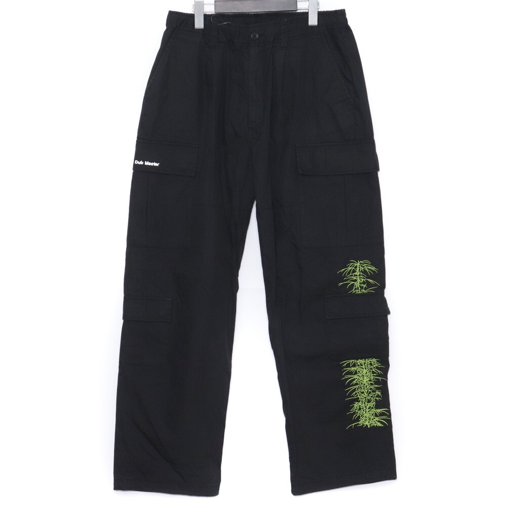 HUF × DUB MASTER  грузовой   брюки   XL размер    черный  ... ... звезда    военный   cargo pants