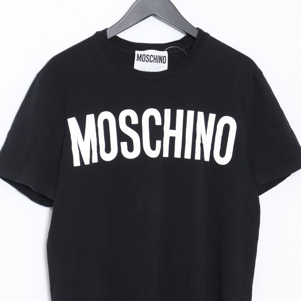 MOSCHINO ロゴプリントTシャツ サイズ40 ブラック 211ZPA07052040 モスキーノ logo tee 半袖カットソー_画像3