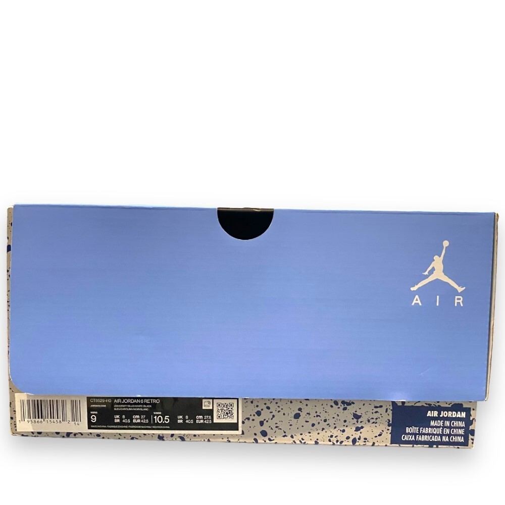 27cm NIKE AIR JORDAN 6 RETRO UNC スニーカー ライトブルー CT8529-410 ナイキ エアジョーダン6 ユニバーシティ ブルー_画像9