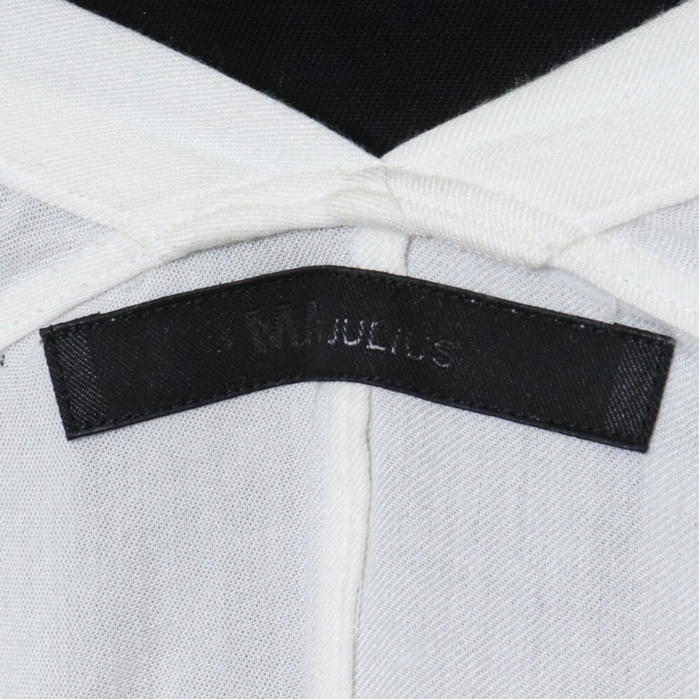 MA_JULIUS Vネックシャツ サイズ2 ホワイト エムエーユリウス V-neck Shirt レーヨン_画像4