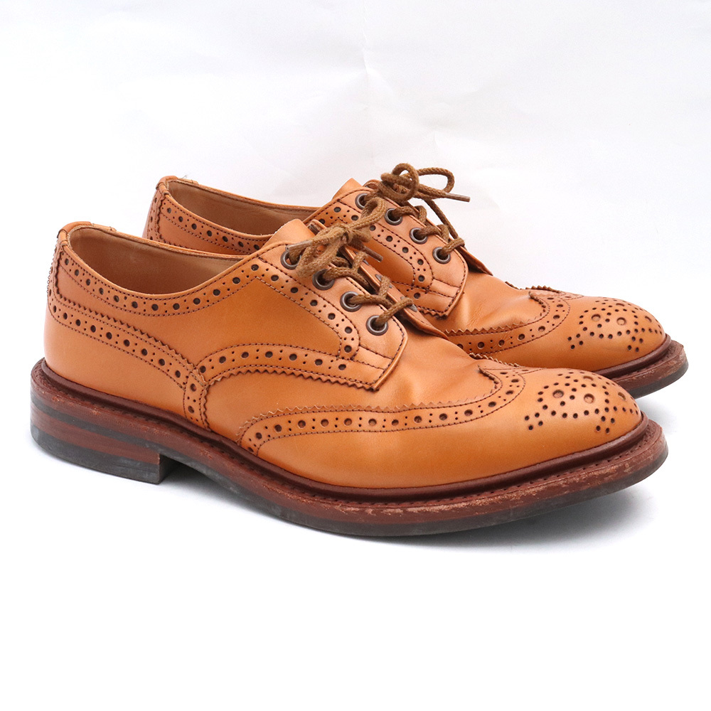 サイズ9(27.0cm-27.5cm相当) TRICKER'S BOURTON ブラウン ウィングチップ トリッカーズ ローファー_画像1