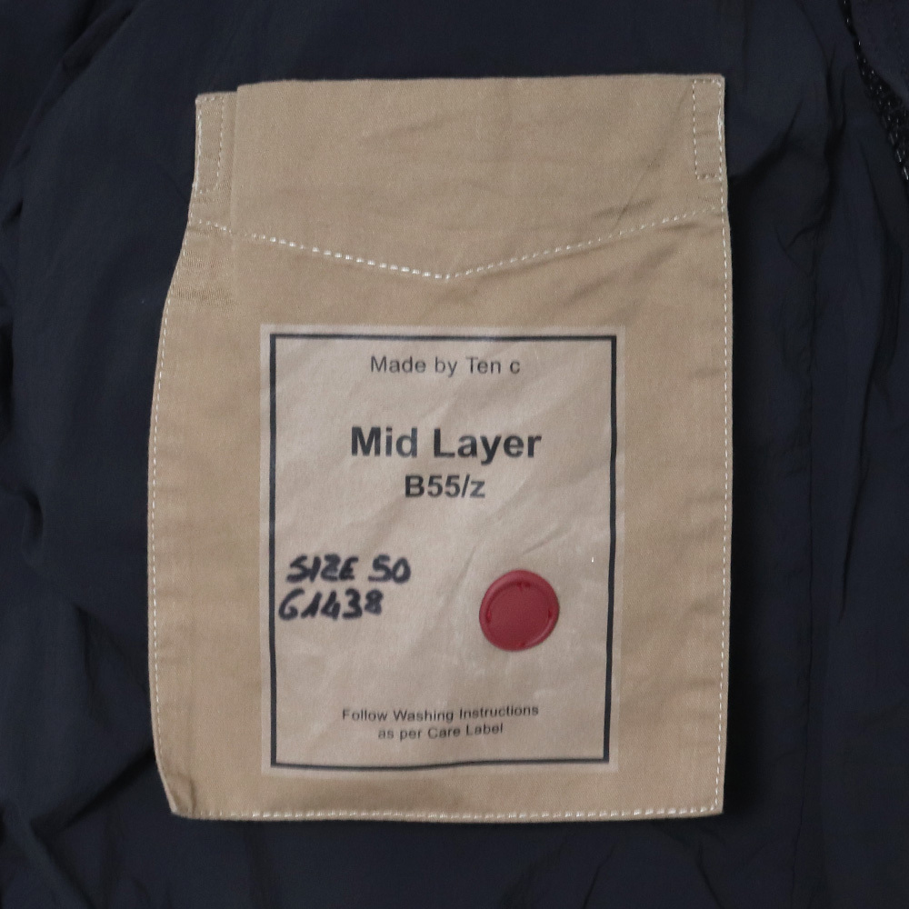 未使用 定価115500円 TEN-C MID LAYER PILOT JACKET 50サイズ ブラック TC-J1130 テンシー ミッドレイヤーパイロットジャケット_画像6