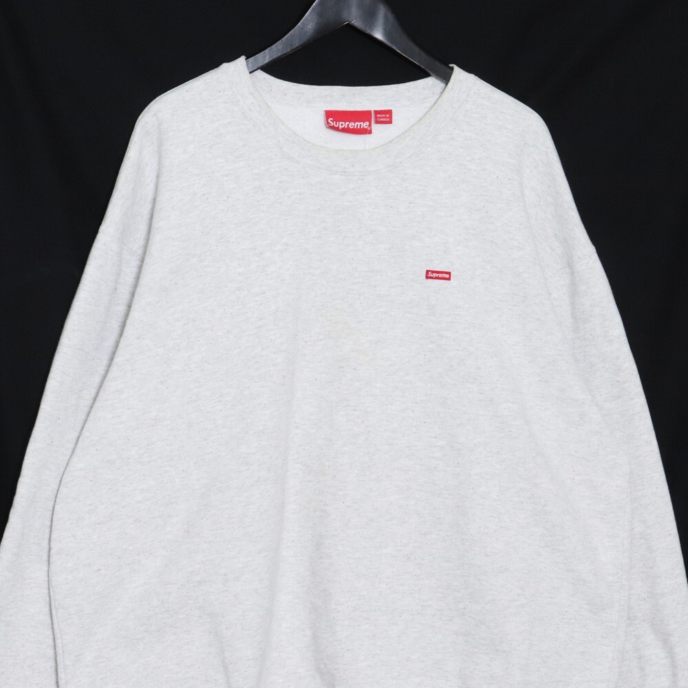 SUPREME 20AW Small Box Crewneck XLサイズ グレー シュプリーム スモールボックスロゴクルーネックスウェットシャツ トレーナー_画像3