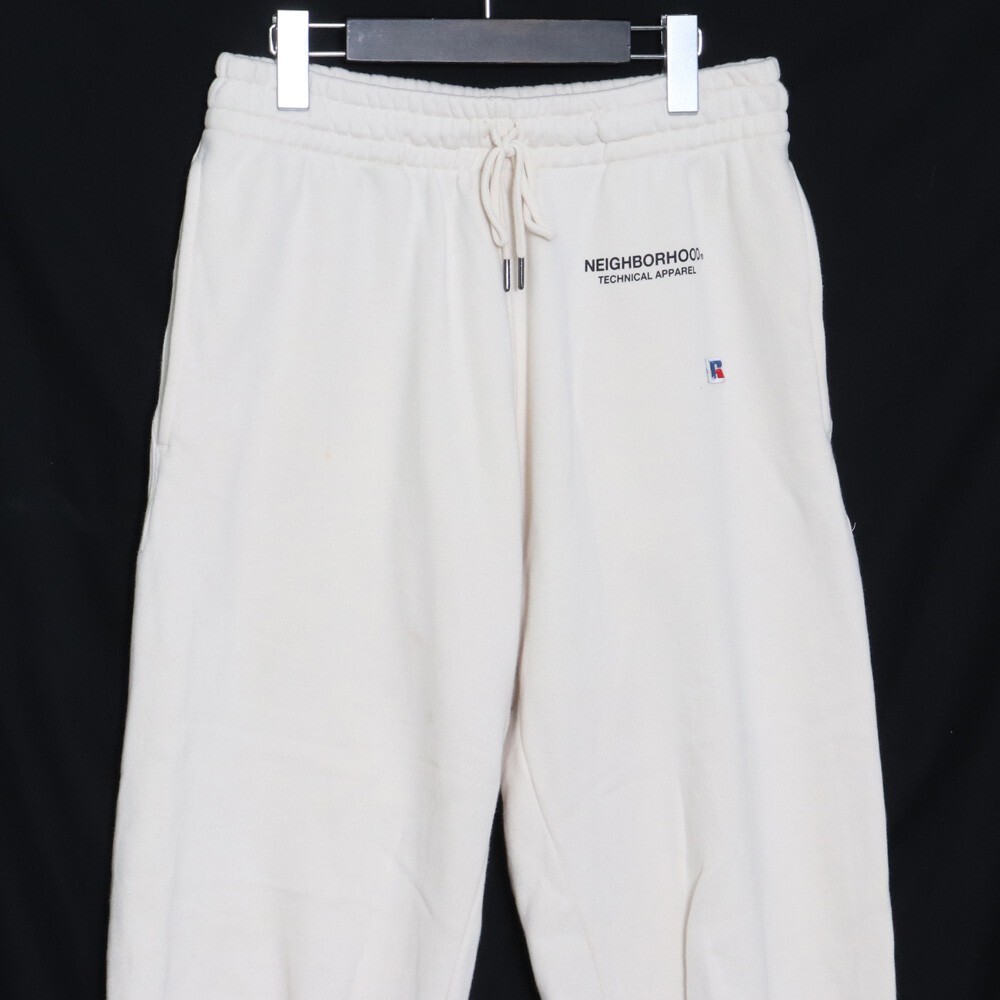 NEIGHBORHOOD × RUSSELL スウェットパンツ Mサイズ アイボリー 231XRRUN-PTM01 ネイバーフッド ラッセル sweat pants_画像3