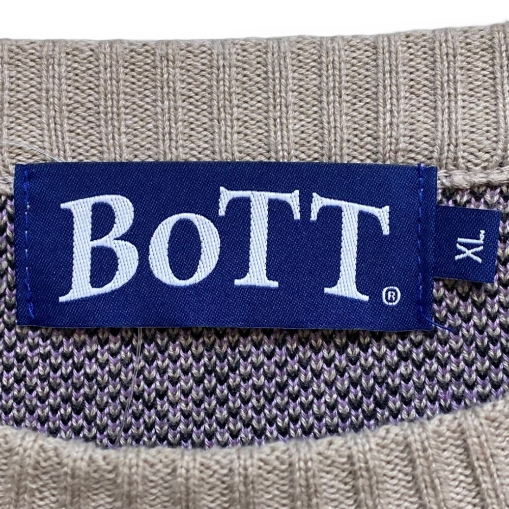 BOTT 22AW Paint Sweater クルーネックニットセーター XLサイズ ベージュ ボット_画像6