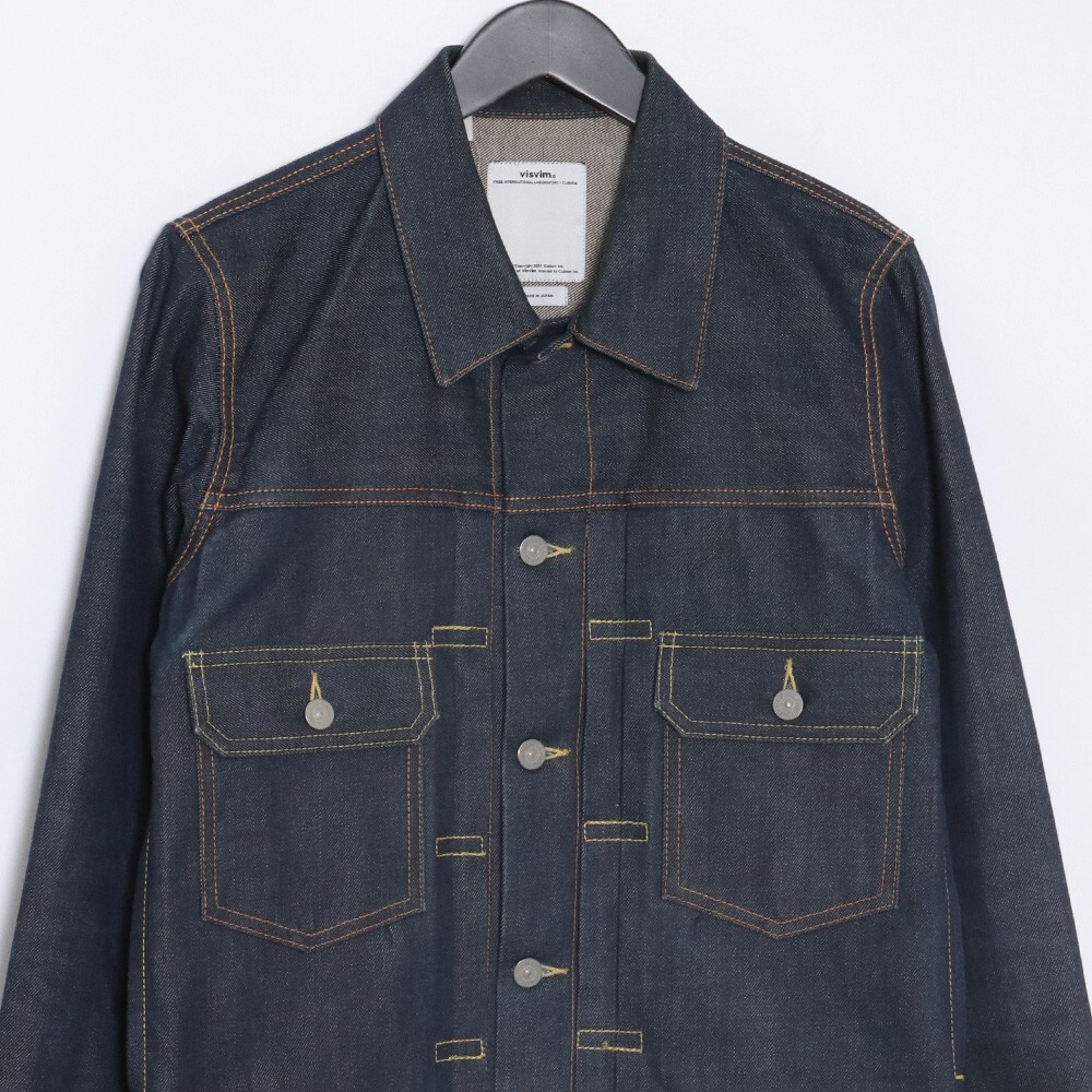 VISVIM 101 JKT UNWASHED サイズ2 インディゴ 0116305006001 ビズビム トラッカージャケット_画像3