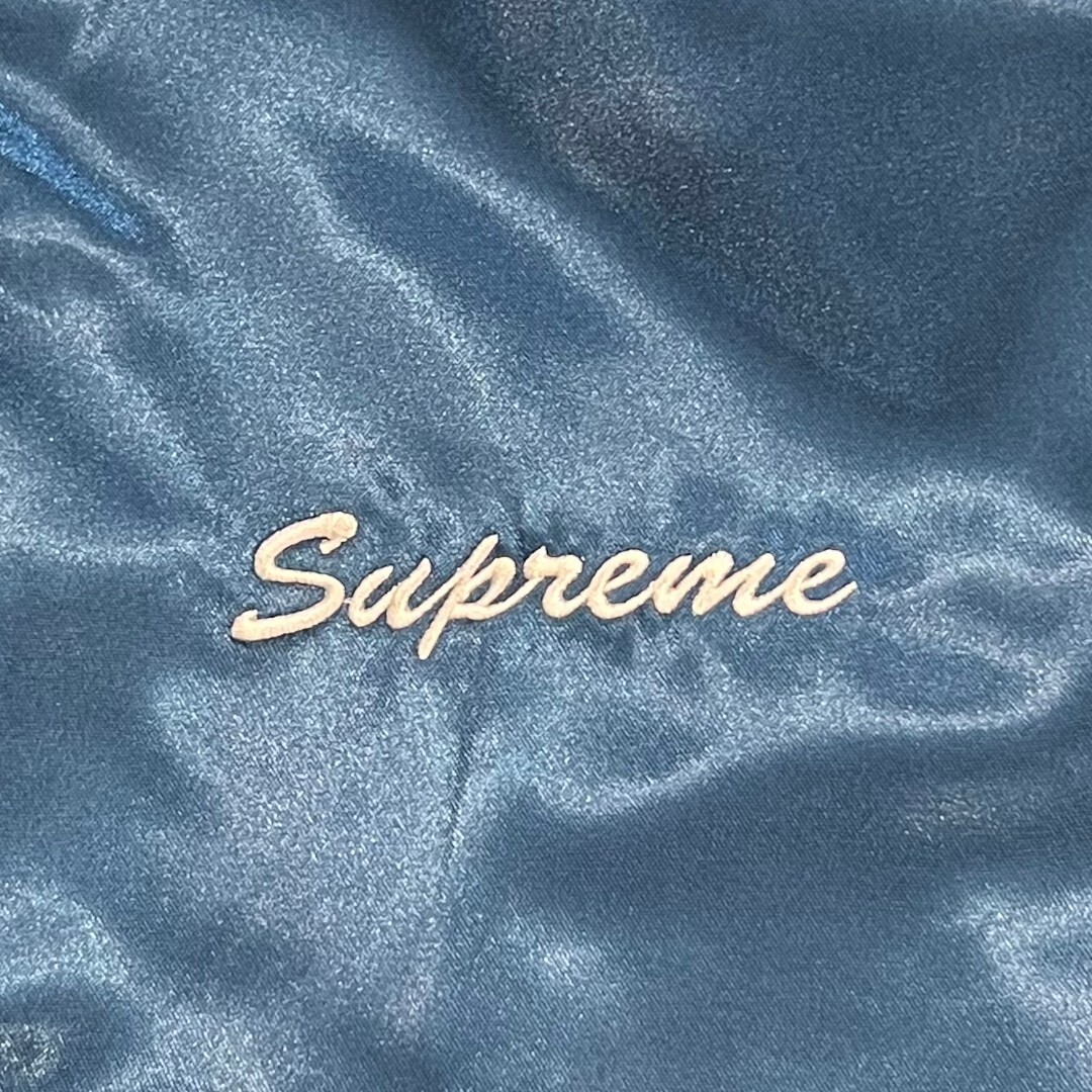 SUPREME 15SS Satin Club Jacket Sサイズ ブルー シュプリーム スカジャン スーベニア サテンクラブジャケット_画像4