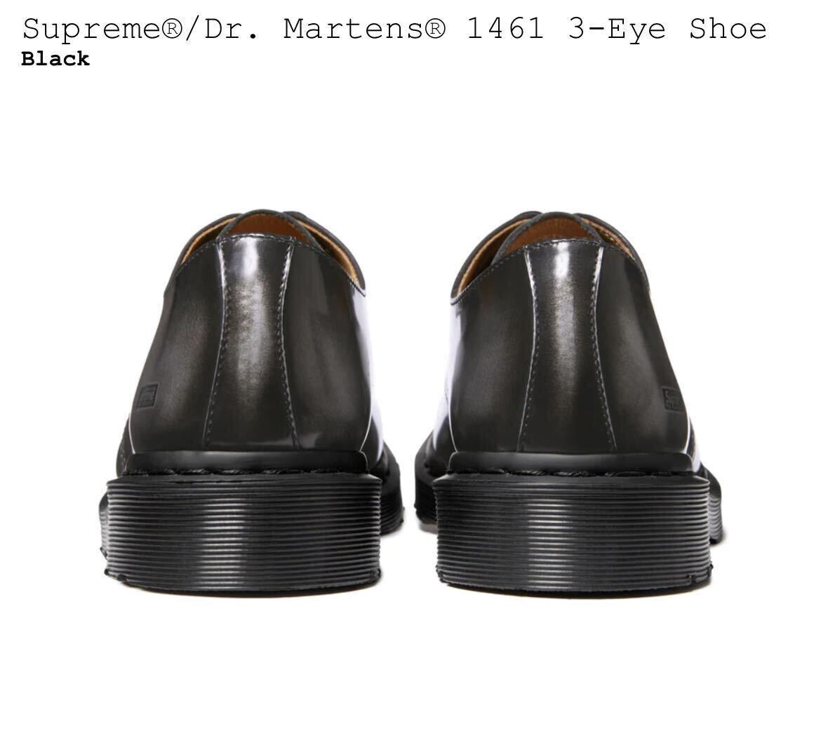 新品 Supreme Dr Martens 1461 3-Eye Shoe US10 black / シュプリーム ドクター マーチン 3アイホールシューズ 28cm Black 黒 24SS 即納_画像3