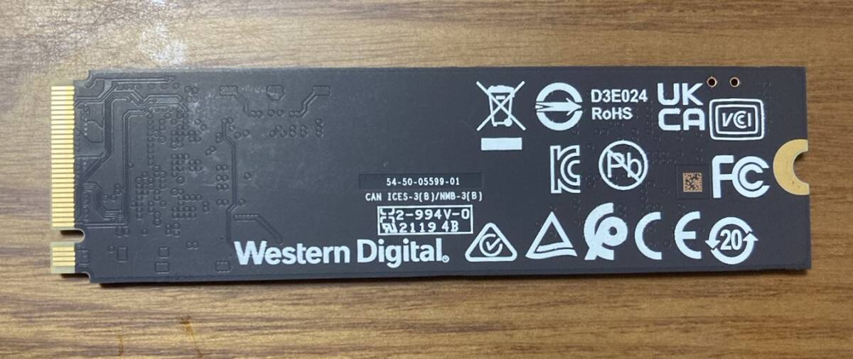 【使用時間小】Western Digital ウェスタンデジタル WDS500G1B0E（M.2 PCI-Expressタイプ SSD 500GB）