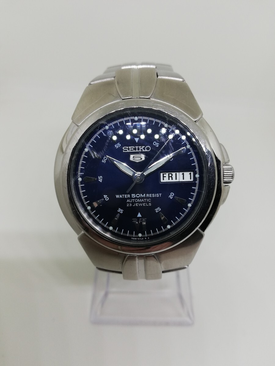 【稼働品】SEIKO セイコー ファイブ 7S36-01A0 メンズ自動巻腕時計の画像2