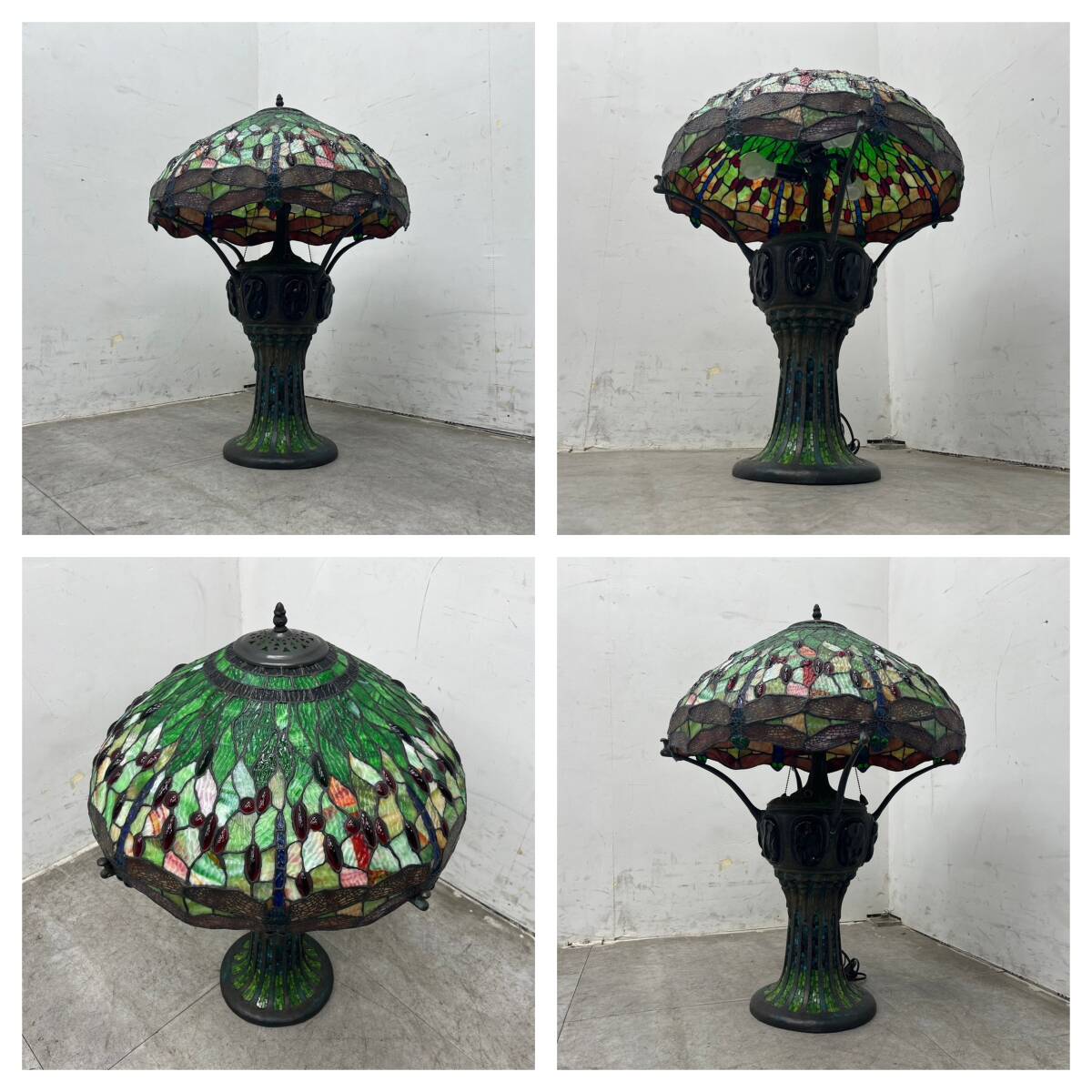 T4834☆展示品☆TiffanyLamps☆ティファニーランプ☆ステンドグラス☆照明☆ライトの画像2