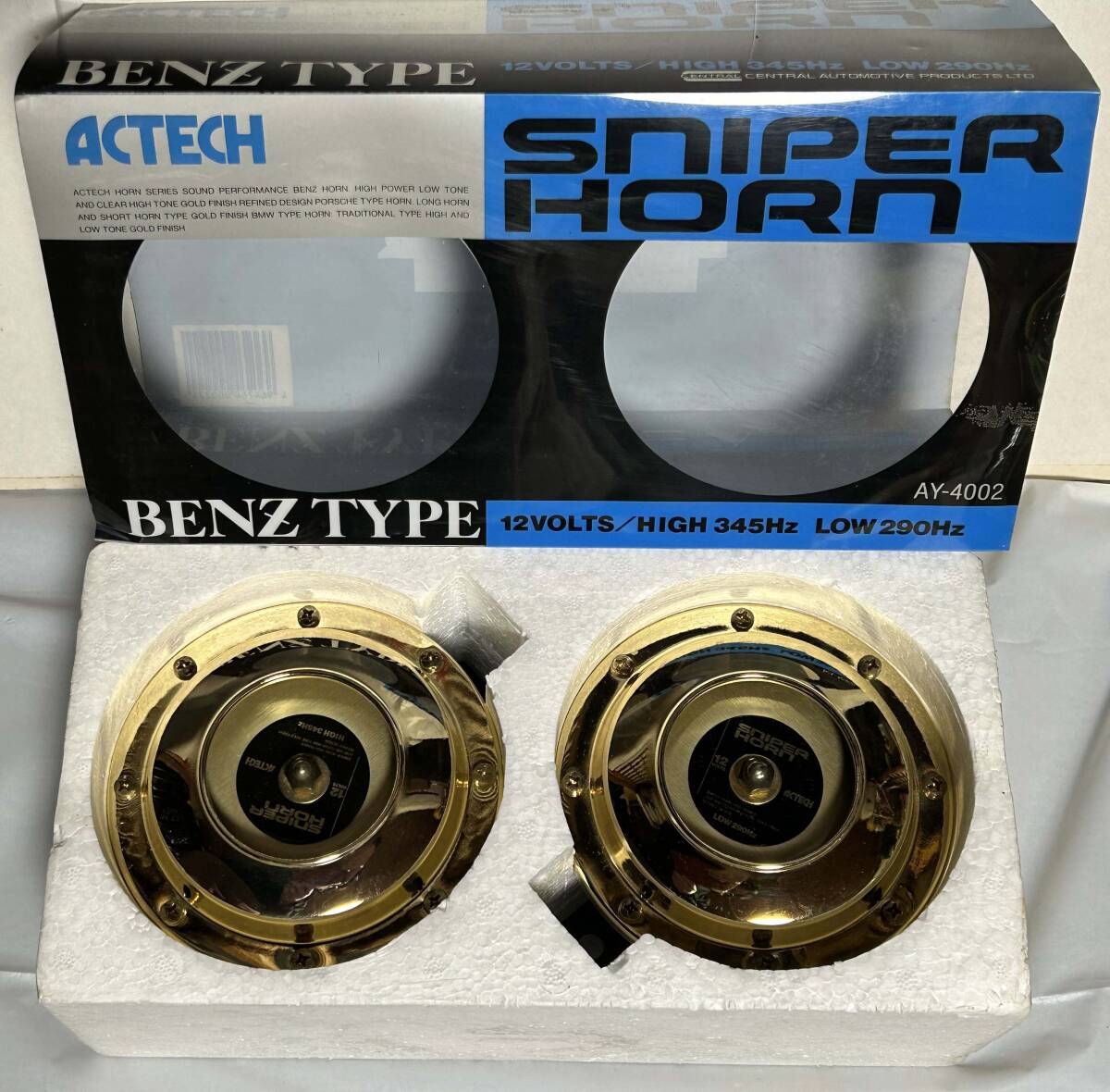 [数時間使用・長期間保管品] ACTECH SNIPER HORN BENZ TYPE ベンツタイプ ホーン 12V AY-4002の画像2