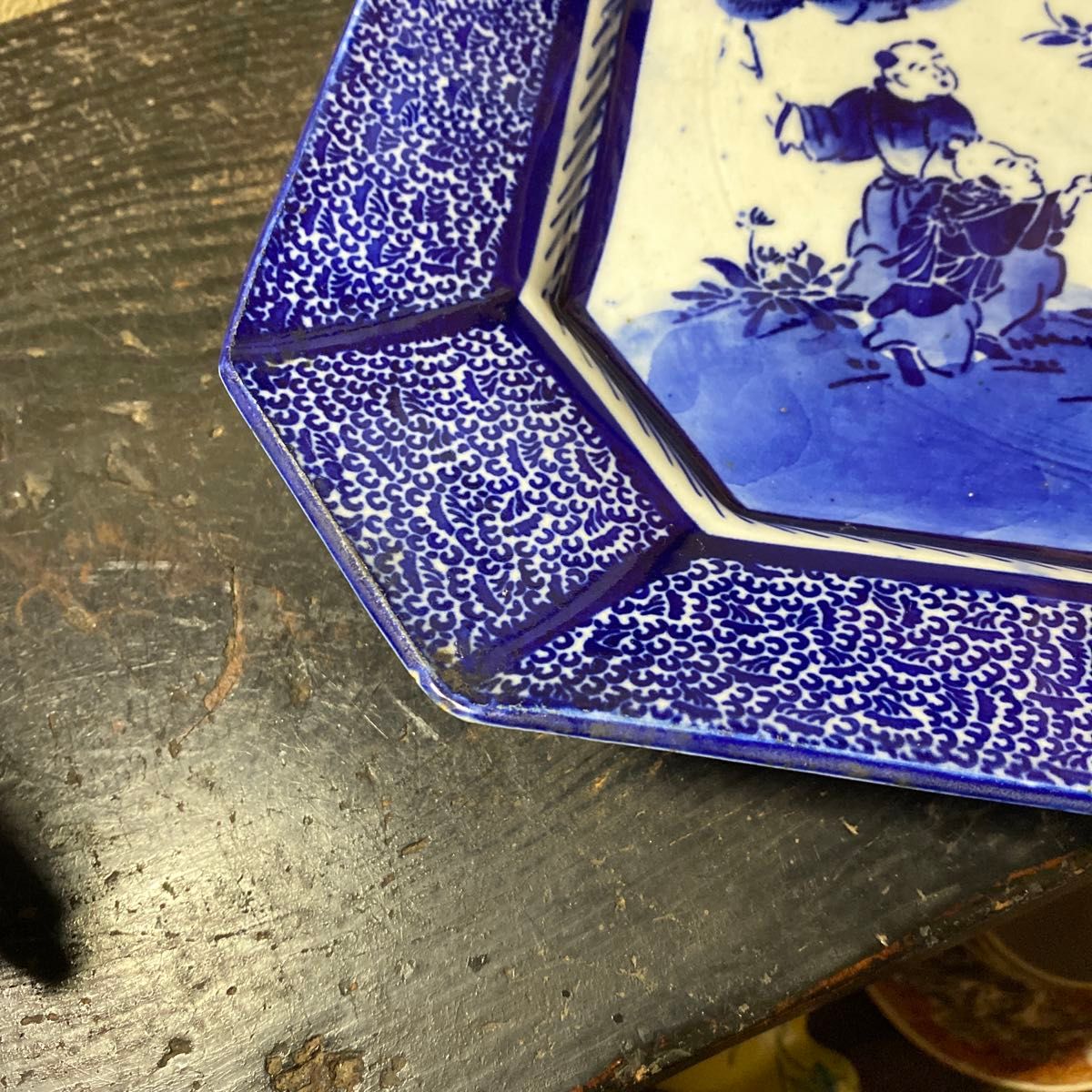 骨董 古伊万里 染付 角皿 伊万里 印判 時代物 飾皿|Yahoo 骨董 古伊万里 染付 角皿 伊万里 印判 時代物 飾皿|Yahoo