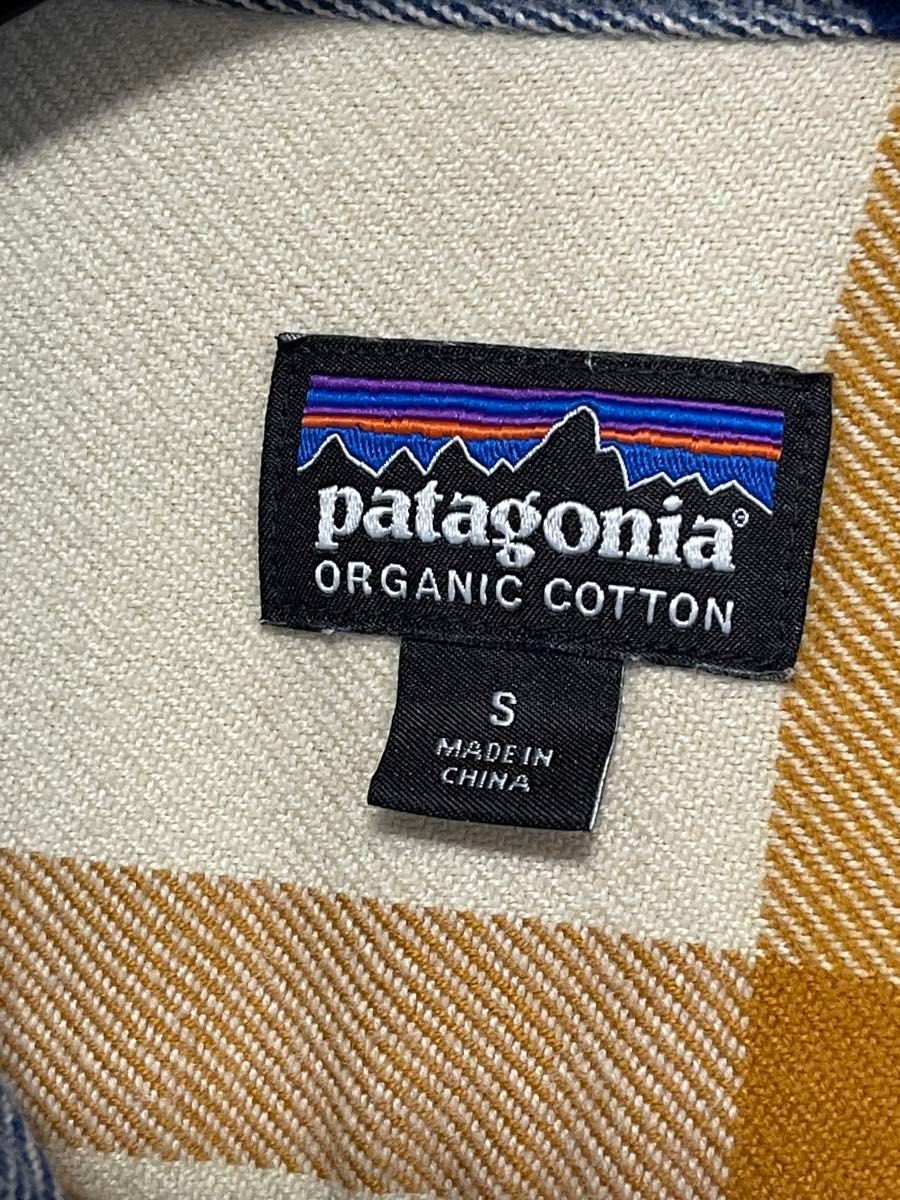 patagonia 90’s cotton flannel shirt オーガニックコットン S ネルシャツ パタゴニア