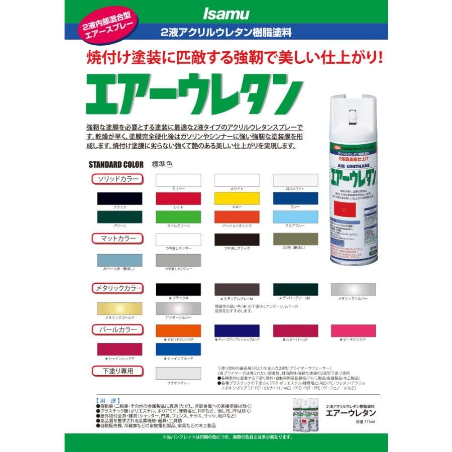 【１本】イサム塗料 2液型アクリルウレタン樹脂カラースプレー 626-8021-8 エアーウレタン プラサフグレー 315ml×1本 即日発送_画像2