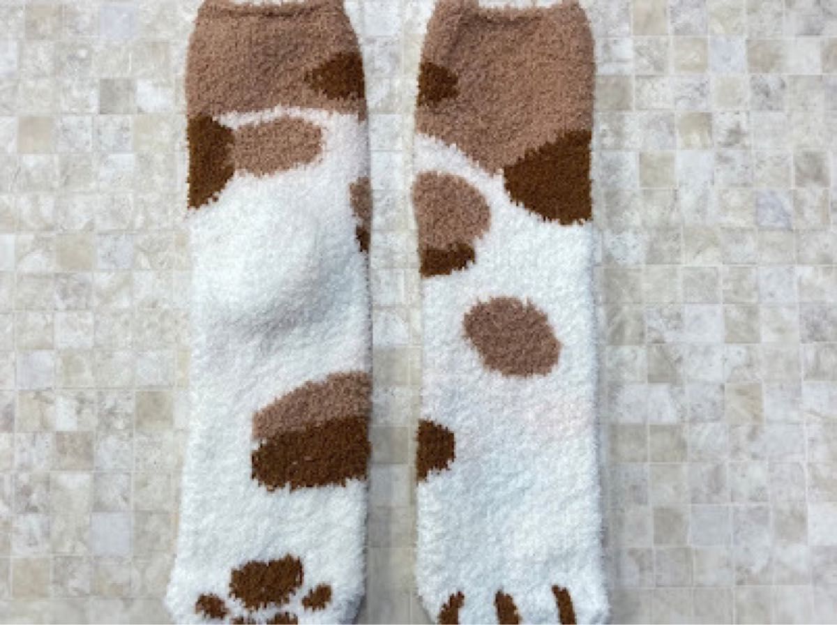 もこもこ ソックス 靴下 猫柄 アニマル 猫 ふわふわ ルームウェア 6足セット