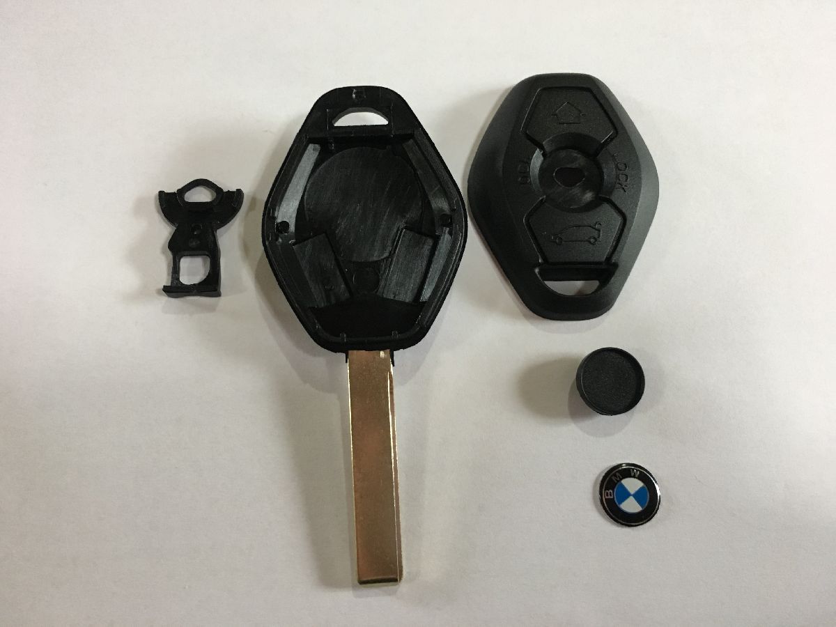 新品 BMW ロゴ ブランクキー イモビ対応 カバー 鉄芯付き E81 X3 E46 E39 E60 E61 E63 E64 E38 X3 E83 X5 E53 Z3 E36 Z4 E85 E86 1/3/5/6/7_画像3