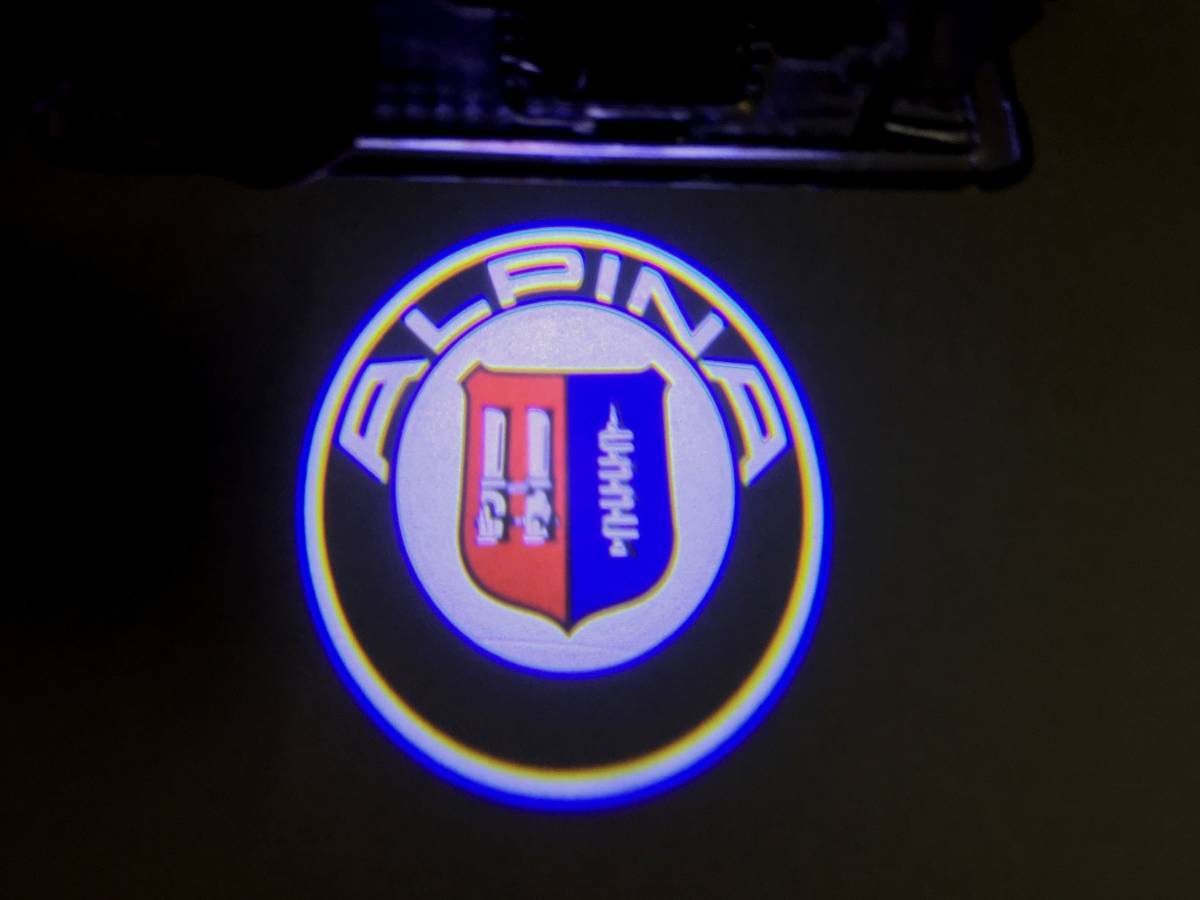 【超綺麗】BMW ドア LED カーテシー ALPINA アルピナ ロゴ E60E61E65E85E66E90E92F01F10F12F30F32 F06 F13 _画像1