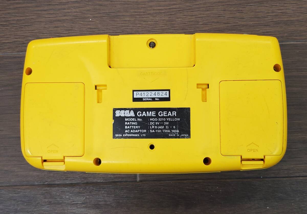 ER0324-201□セガ SEGA ゲームギア GAME GEAR HGG-3210 黄色 本体 ソフト まとめ クレヨンしんちゃん レイアース 動作未確認 ジャンクの画像2