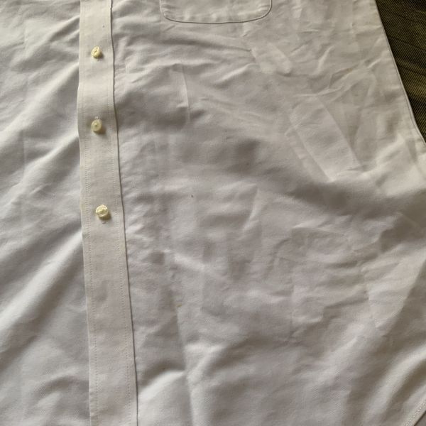 ヤM2171 HONDA ホンダ ワークシャツ 半袖 ロゴ ホワイト LL 汚れありの画像3