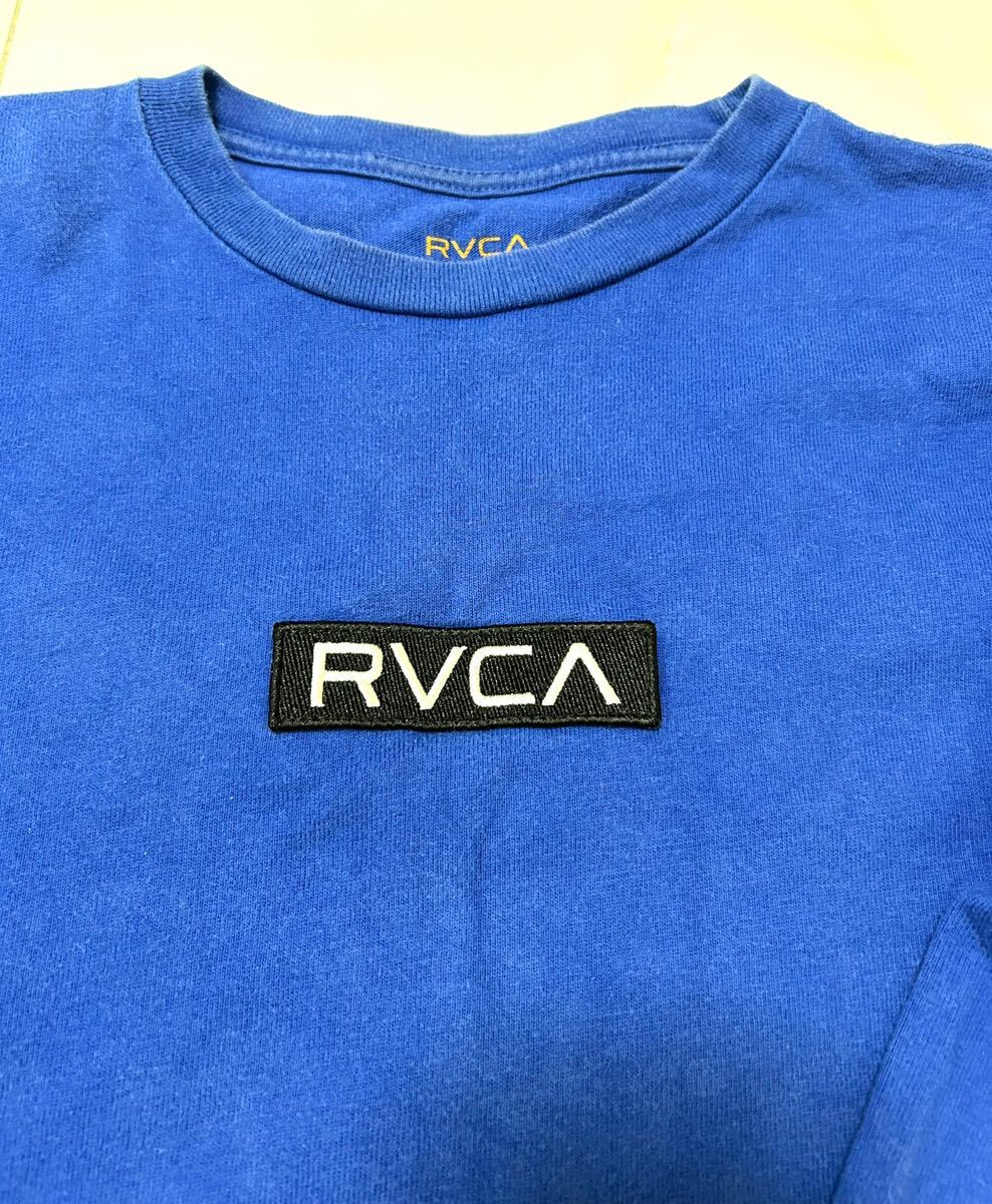 【RVCA】ルーカ　ビックシルエット　7部袖　ロゴTシャツ　ブルー_画像4